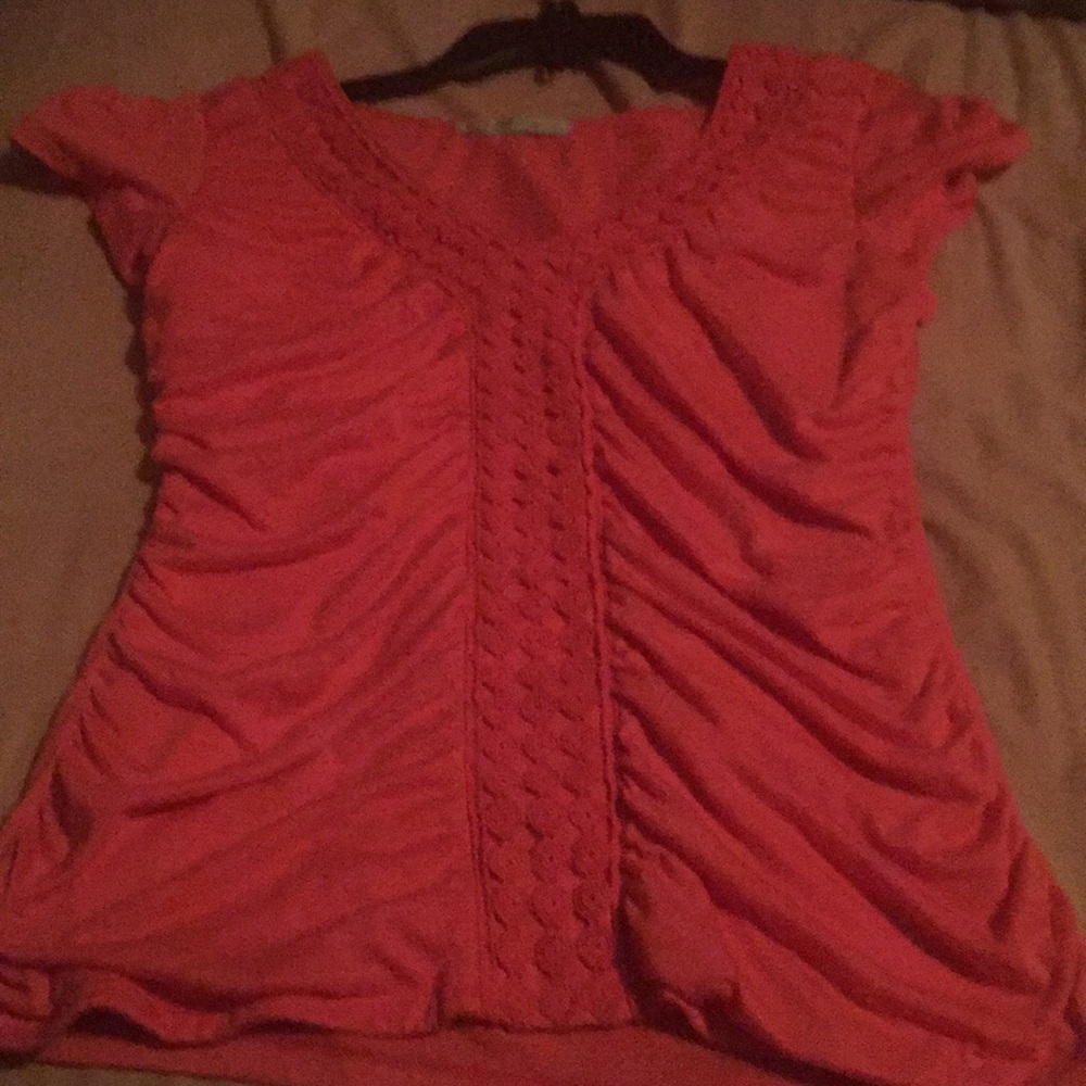 Large Coral color shirt